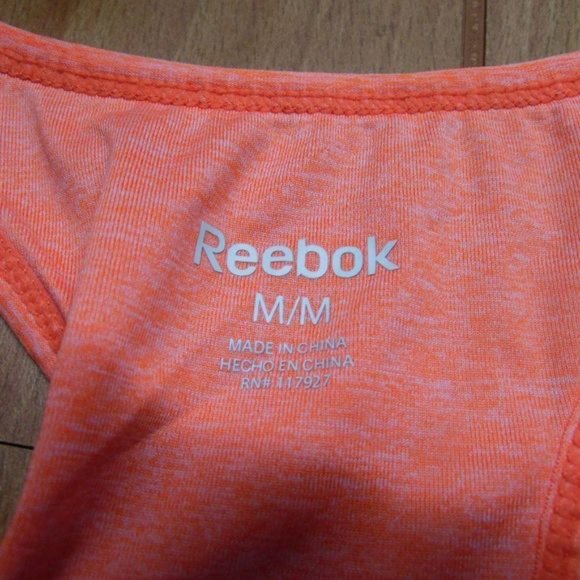 Coral razor back active tank top Reebok size M medium - Picture 5 of 6